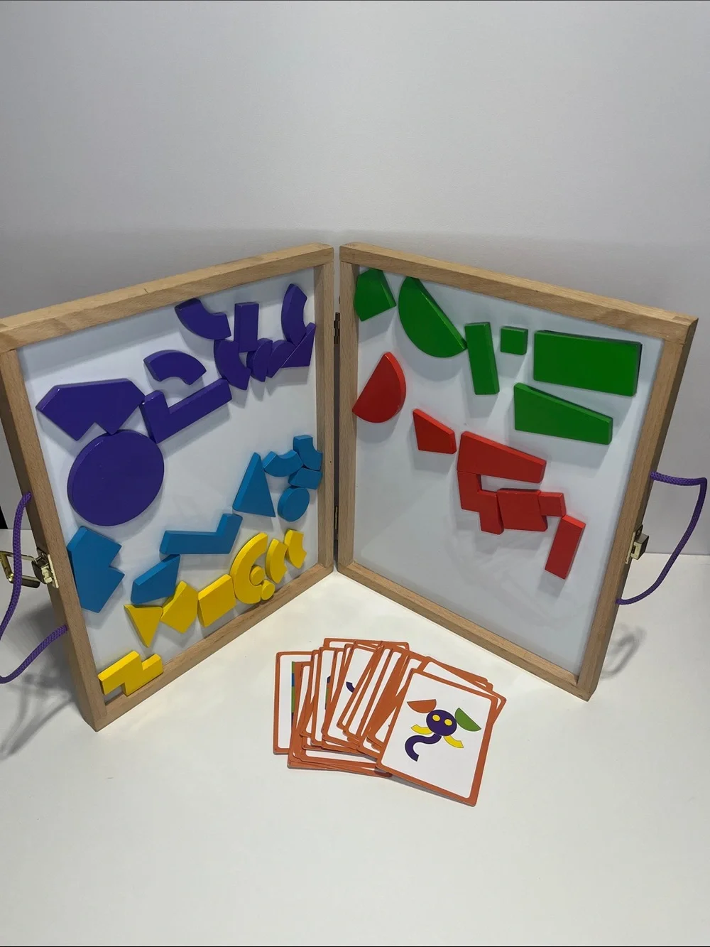 MindWare Imagination Magnets Wooden Pattern Blocks Set Imaginets